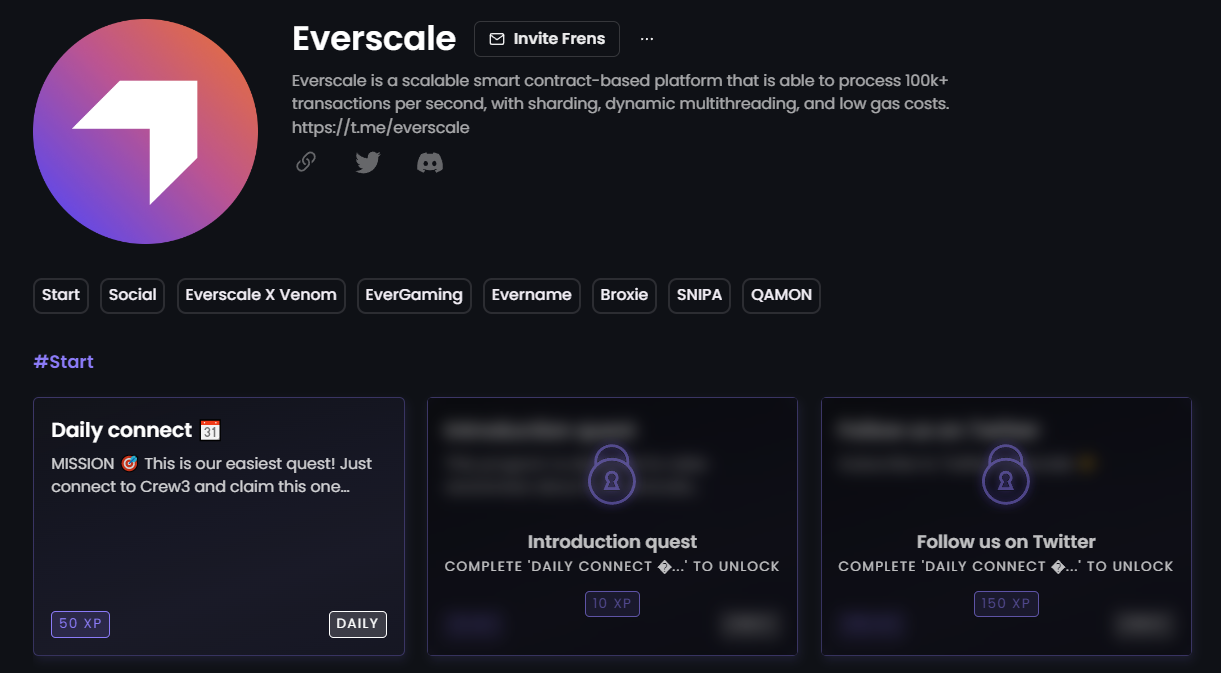 Everscale on Zealy