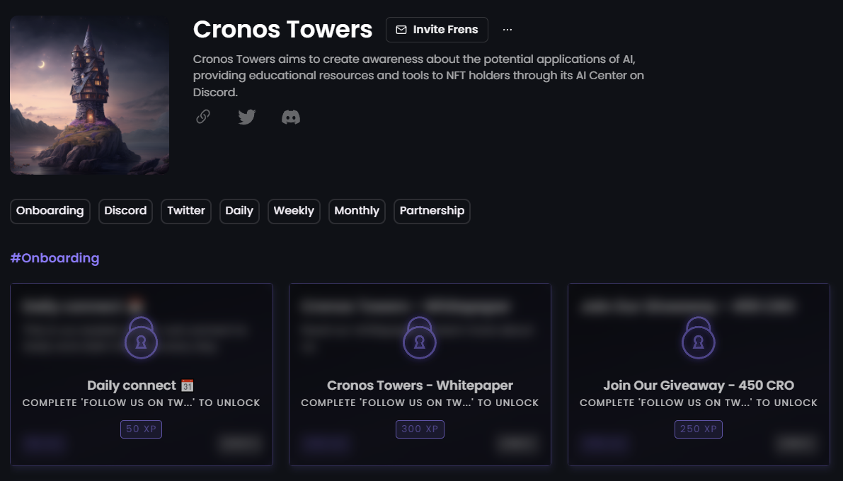 Cronos Towers on Zealy