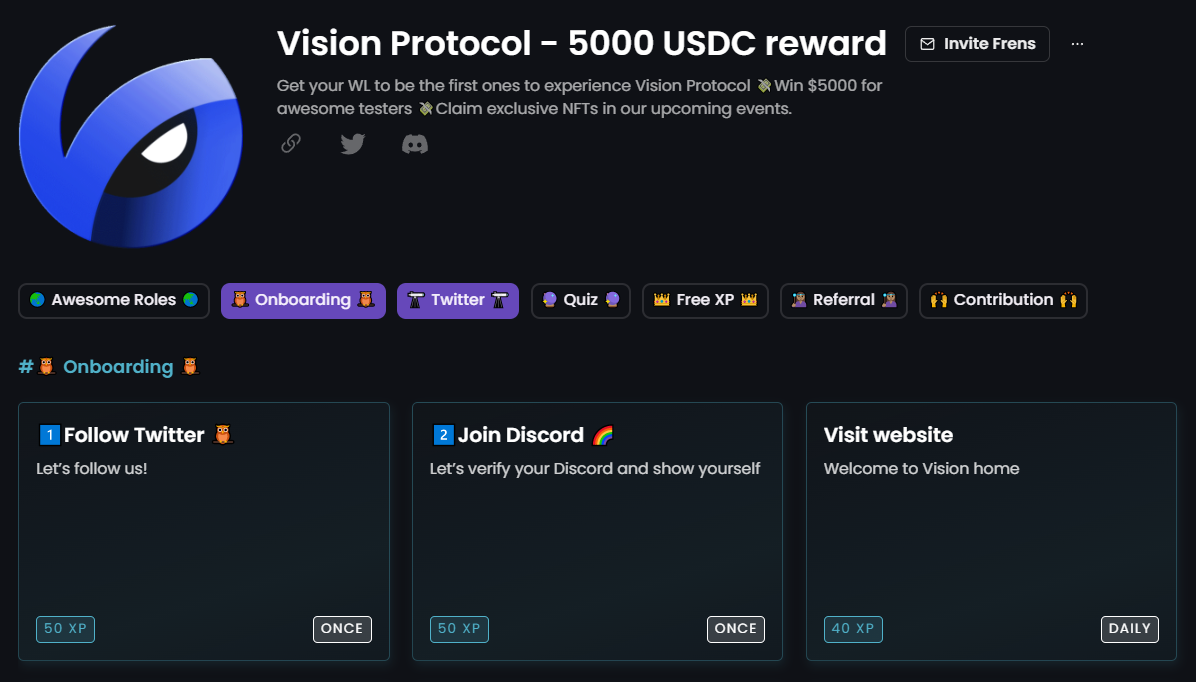 Vision Protocol on Zealy